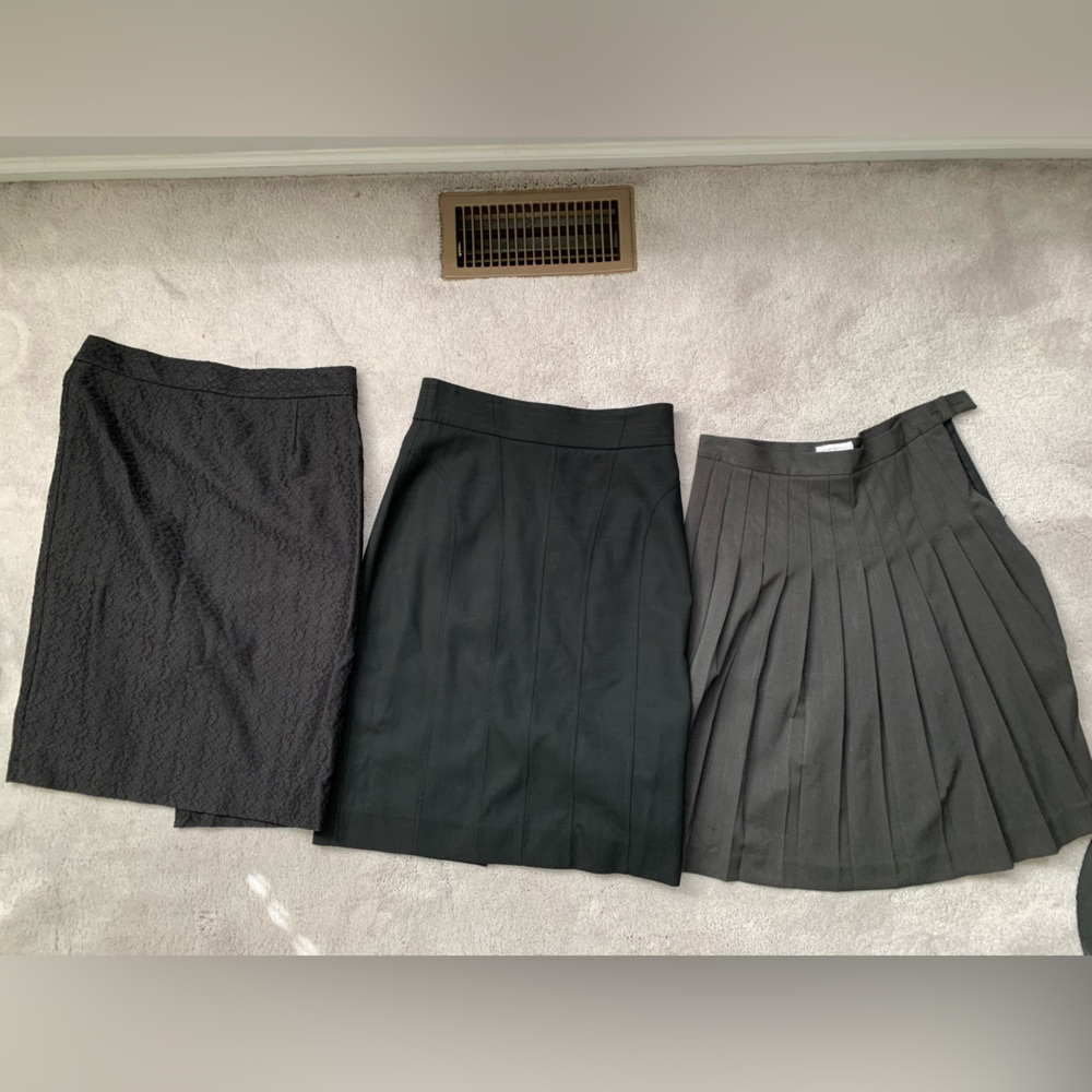 FIVE work appropriate pencil and pleated skirts